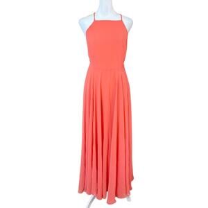 Lulus Mythical Kind‎ of Love Coral Pink Maxi Dress Long Gown Size Medium